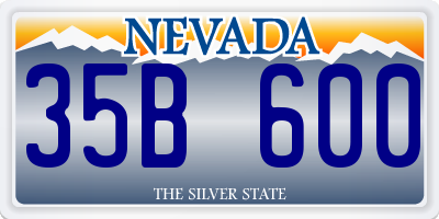 NV license plate 35B600