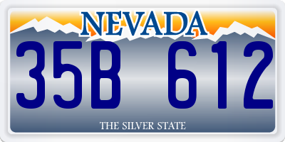 NV license plate 35B612
