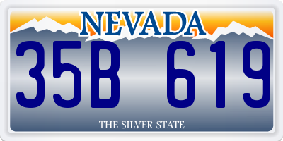 NV license plate 35B619