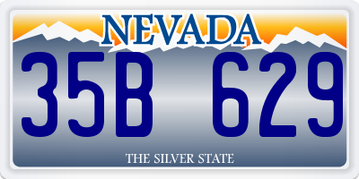 NV license plate 35B629