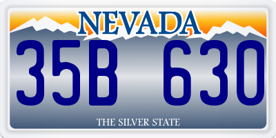 NV license plate 35B630