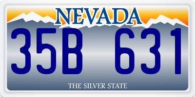 NV license plate 35B631