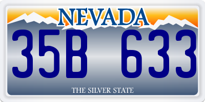 NV license plate 35B633