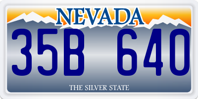 NV license plate 35B640