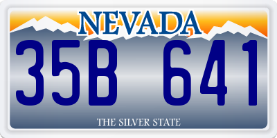 NV license plate 35B641