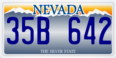 NV license plate 35B642