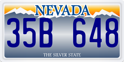NV license plate 35B648
