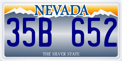 NV license plate 35B652