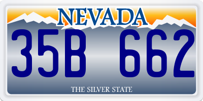 NV license plate 35B662