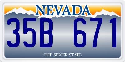 NV license plate 35B671