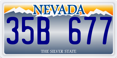NV license plate 35B677