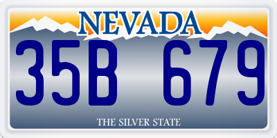 NV license plate 35B679