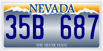 NV license plate 35B687