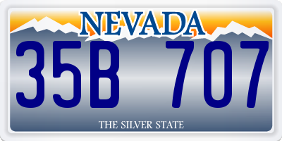 NV license plate 35B707