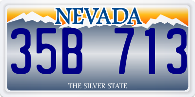 NV license plate 35B713