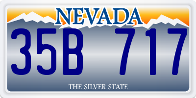 NV license plate 35B717