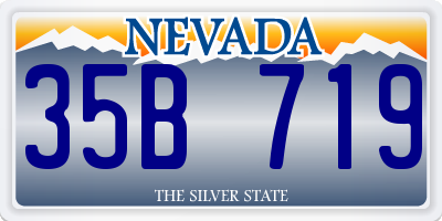 NV license plate 35B719