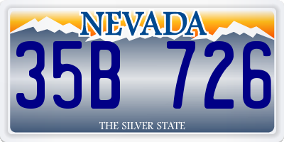 NV license plate 35B726