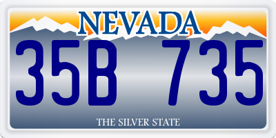 NV license plate 35B735