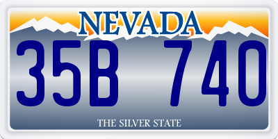 NV license plate 35B740