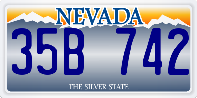 NV license plate 35B742
