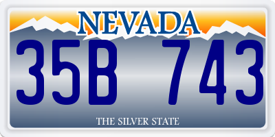 NV license plate 35B743