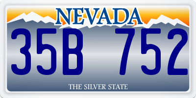 NV license plate 35B752