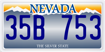 NV license plate 35B753