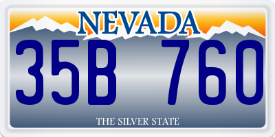 NV license plate 35B760
