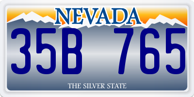 NV license plate 35B765