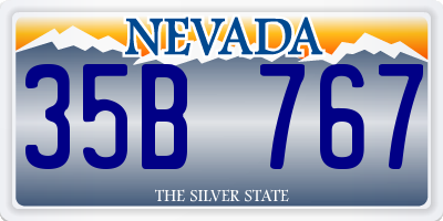 NV license plate 35B767