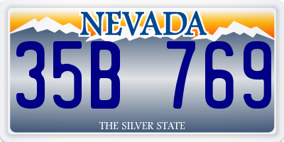 NV license plate 35B769