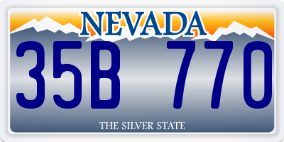 NV license plate 35B770