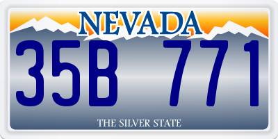 NV license plate 35B771