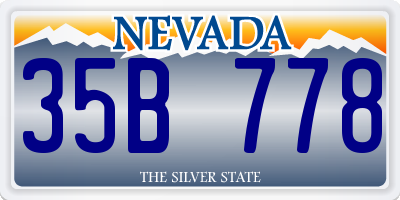 NV license plate 35B778