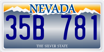 NV license plate 35B781