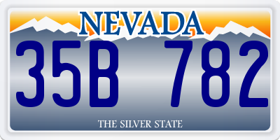 NV license plate 35B782