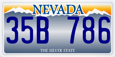 NV license plate 35B786