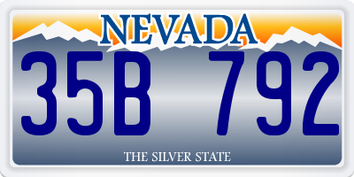 NV license plate 35B792