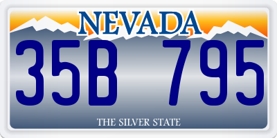 NV license plate 35B795