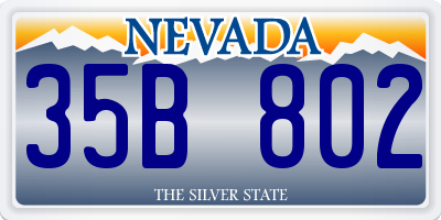 NV license plate 35B802