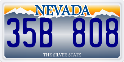 NV license plate 35B808