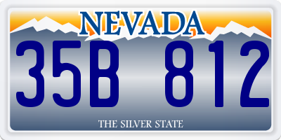 NV license plate 35B812