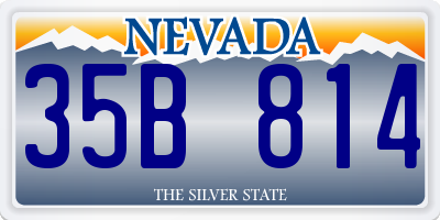 NV license plate 35B814