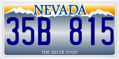 NV license plate 35B815