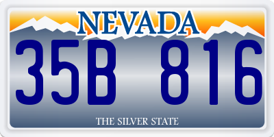 NV license plate 35B816
