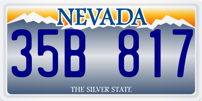 NV license plate 35B817