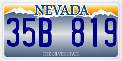 NV license plate 35B819