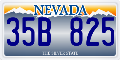 NV license plate 35B825