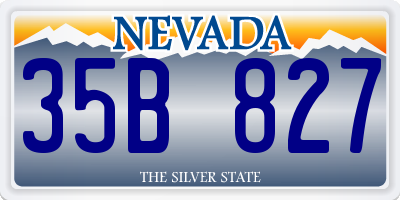 NV license plate 35B827